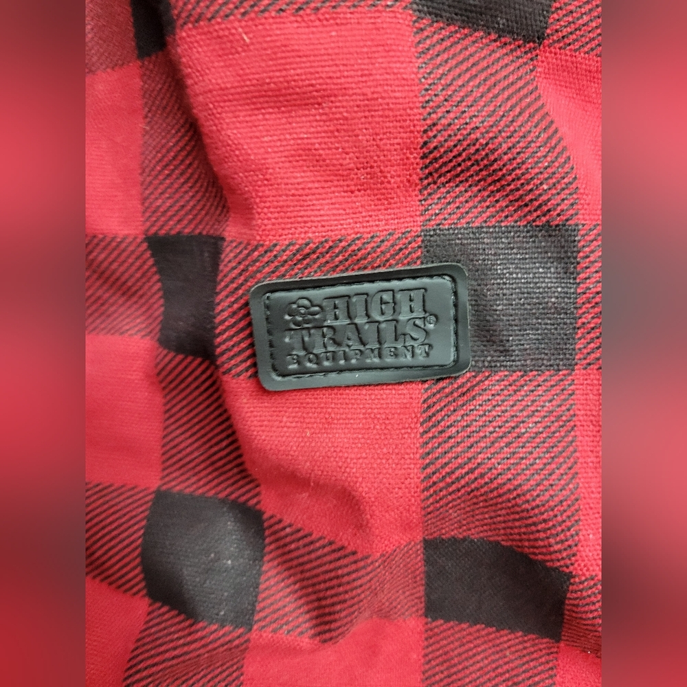 High trails equipment red black buffalo plaid shoulder bag - Picture 3 of 9